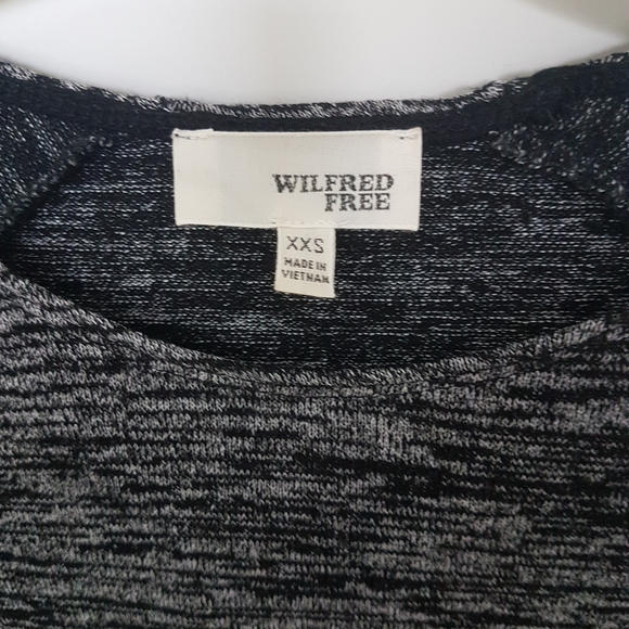 XXS Aritizia WILFRED FREE Marbeled Grey Long Sleeve T SHIRT - Picture 4 of 5